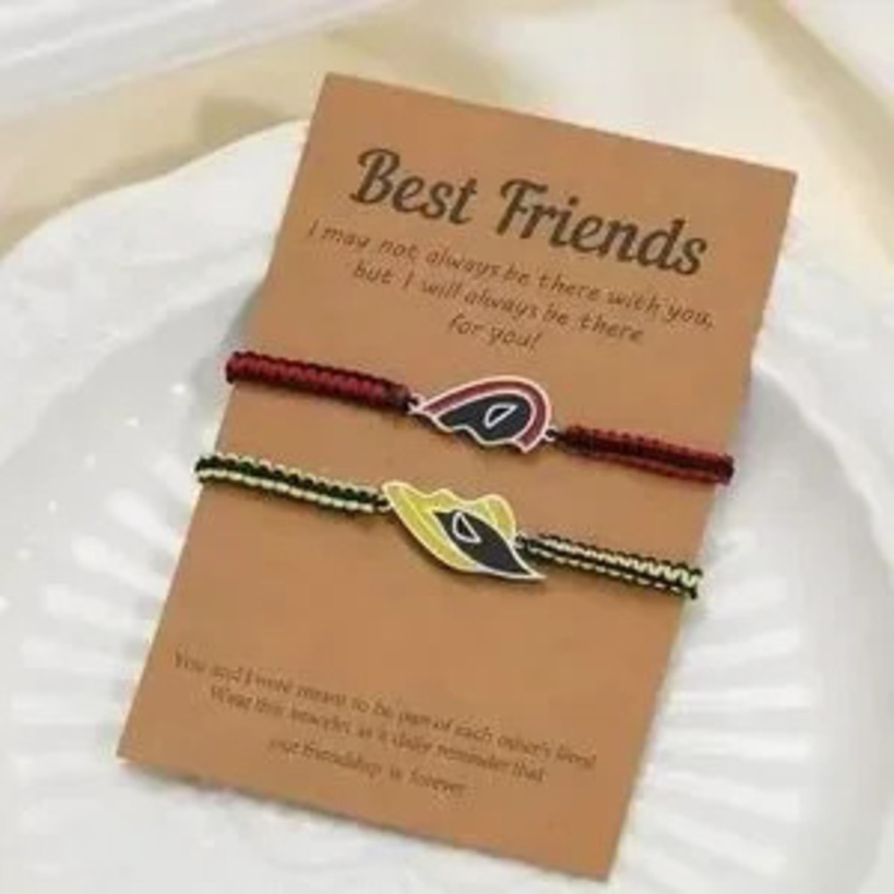 Marvel Deadpool & Wolverine BFF Woven Adjustable Bestie Friendship Bracelet